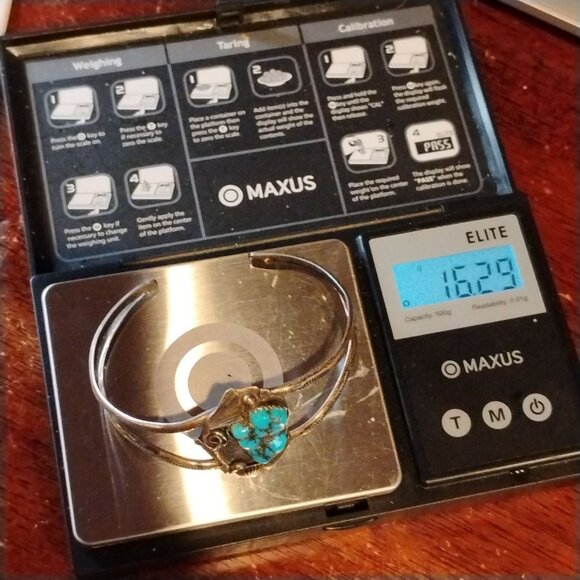 Native Navajo Old Pawn Sleeping Beauty Turquoise Sterling Silver Cuff Bracelet - Picture 8 of 8